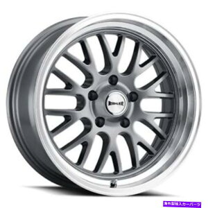 �z�C�[���@4�{�Z�b�g 20x8.5 Ridler 607�O���[W/�@�B���H���b�v�z�C�[��5x5�i0mm�j�Z�b�g4�̃Z�b�g 20x8.5 RIDLER 607 Grey W/Machined Lip Wheels 5x5 (0mm) Set of 4