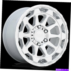 �z�C�[���@4�{�Z�b�g 17x8.5�u���b�N�T�C�����[�^�[�O���X�V���o�[w/�t�F�C�X�z�C�[��5x5�i2mm�j�Z�b�g4�̃Z�b�g 17x8.5 Black Rhino Rotor Gloss Silver W/ Face Wheels 5x5 (2mm) Set of 4