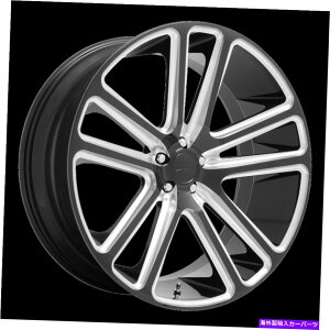 �z�C�[���@4�{�Z�b�g 24x10�_�uS255�t���b�N�X�O���X�u���b�N�~�����O�z�C�[��5x115�i20mm�j�Z�b�g4�̃Z�b�g 24x10 Dub S255 Flex Gloss Black Milled Wheels 5x115 (20mm) Set of 4