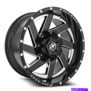�z�C�[���@4�{�Z�b�g 22x12 XF�I�t���[�hXF-205�O���X�u���b�N���~���h�z�C�[��5x5/5x5.5�i-44mm�j�Z�b�g4 22x12 XF Off-Road XF-205 Gloss Black & Milled Wheels 5x5/5x5.5 (-44mm) Set of 4�y���s�A���i�z