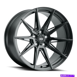 �z�C�[���@4�{�Z�b�g 20x10.5 adv.1 v222 adv5.0�T�e���u���b�N�z�C�[��5x112�i32mm�j�Z�b�g4 20x10.5 ADV.1 V222 ADV5.0 Satin Black Wheels 5x112 (32mm) Set of 4�y���s�A���i�z