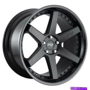 �z�C�[���@4�{�Z�b�g 22x10 M192�j�b�`�A���^�G�A�T�e�A�T�e���u���b�NW/�O���X�u���b�N���b�v�z�C�[��5x5�i35mm�j�Z�b�g4 22x10 M192 Niche Altair Satin Black W/Gloss Black Lip Wheels 5x5 (35mm) Set of 4�y���s�A��