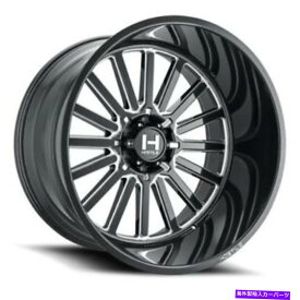 ホイール　4本セット 20x10敵対的なH127タイタンブレードカット（ブラックミルド）ホイール5x150（-19mm）セット4 20x10 Hostile H127 Titan Blade Cut (Black Milled) Wheels 5x150 (-19mm) Set of 4