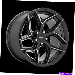 �z�C�[���@4�{�Z�b�g 20x9�j�b�`1PC M266�˂������u���b�N�~�����O�z�C�[��5x115�i18mm�j�Z�b�g4 20x9 Niche 1PC M266 TORSION Gloss Black Milled Wheels 5x115 (18mm) Set of 4�y���s�A���i�z