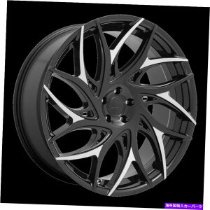 �z�C�[���@4�{�Z�b�g 24x10�_�u1PC S259 G.O.A.T.�O���X�u���b�N�z�C�[��5x5.5�i25mm�j�Z�b�g4 24x10 DUB 1pc S259 G.O.A.T. Gloss Black Wheel 5x5.5 (25mm) Set of 4�y���s�A���i�z