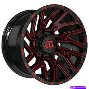 ホイール 4本セット 20x10 tis 554bmrグロスブラックレッドミリングホイール6x135(-19mm)セット4 20x10 TIS 554BMR Gloss Black Red Milled Wheels 6x135 (-19mm) Set of 4