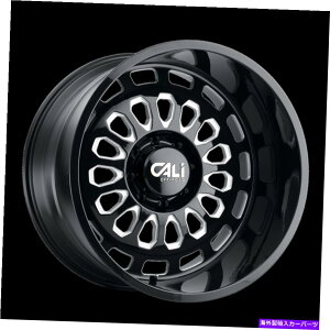 �z�C�[���@4�{�Z�b�g 24x14�J���I�t���[�h�p���h�b�N�X�u���b�N�~�����O�z�C�[��8x6.5�i-76mm�j�Z�b�g4 24x14 CALI OFF-ROAD Paradox Black Milled Wheels 8x6.5 (-76mm) Set of 4�y���s�A���i�z