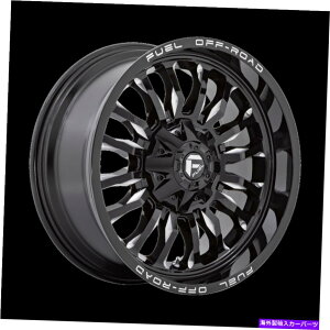 �z�C�[���@4�{�Z�b�g 22x12�R��D795�A�[�N�O���X�u���b�N�~�����O�z�C�[��5x5.5/5x150�i-44mm�j�Z�b�g4 22x12 Fuel D795 Arc Gloss Black Milled Wheels 5x5.5/5x150 (-44mm) Set of 4�y���s�A���i�z