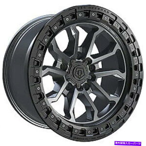 �z�C�[���@4�{�Z�b�g 20x10 TIS 556AB�A���g�����T�C�gw/�u���b�N�����O�z�C�[��8x6.5�i-19mm�j�Z�b�g4 20x10 TIS 556AB Anthracite W/Black Ring Wheels 8x6.5 (-19mm) Set of 4�y���s�A���i�z