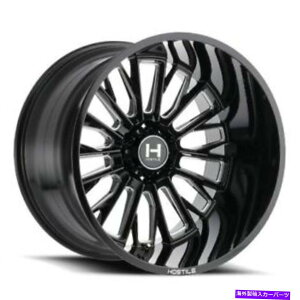 zC[@4{Zbg 22x12GΓIH114t[[u[hJbgiubN~OjzC[5x150i-44mmjZbg4 22x12 Hostile H114 Fury Blade Cut (Black Milled) Wheels 5x150 (-44mm) Set of 4
