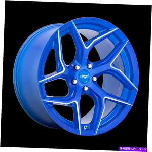 �z�C�[���@4�{�Z�b�g 20x9�j�b�`M268�˂���z�Ɏ_�����~���h�z�C�[��5x112�i27mm�j�Z�b�g4 20x9 Niche M268 Torsion Anodized Blue Milled Wheels 5x112 (27mm) Set of 4�y���s�A���i�z