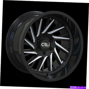 �z�C�[���@4�{�Z�b�g 20x10�I�t���[�h�p�[�W�u���b�N�~�����O�z�C�[��5x5�i-25mm�j�Z�b�g4�̃Z�b�g 20x10 CALI OFF-ROAD PURGE Black Milled Wheels 5x5 (-25mm) Set of 4�y���s�A���i�z
