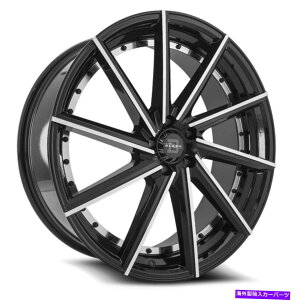 zC[@4{Zbg 24x9.5 Blade Luxury RT-453 Renata Blk@BHzC[5x115i15mmjZbg4 24x9.5 Blade Luxury RT-453 Renata Blk Machined Wheels 5x115 (15mm) Set of 4