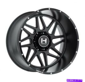 ホイール　4本セット 20x12敵対的H108スプロケットアスファルト（サテンブラック）ホイール8x170（-44mm）セット4 20x12 Hostile H108 Sprocket Asphalt (Satin Black) Wheels 8x170 (-44mm) Set of 4