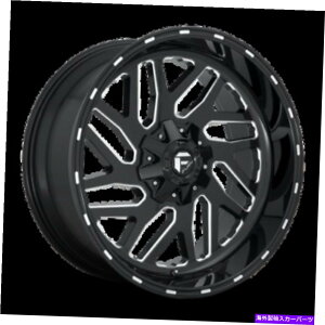 �z�C�[���@4�{�Z�b�g 20x10�R��1PC D581�g���g���O���X�u���b�N�~�����O�z�C�[��8x180�i-18mm�j�Z�b�g4 20x10 Fuel 1PC D581 TRITON Gloss Black Milled Wheels 8x180 (-18mm) Set of 4�y���s�A���i�z