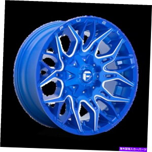 �z�C�[���@4�{�Z�b�g 20x10 Fuel 1PC D770 Twitch Anodized Blue Milled Wheels 8x6.5�i-18mm�j�Z�b�g4 20x10 Fuel 1PC D770 TWITCH Anodized Blue Milled Wheels 8x6.5 (-18mm) Set of 4�y���s�A���i�z