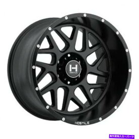 ホイール　4本セット 20x12敵対的H108スプロケットアスファルト（サテンブラック）ホイール6x135（-44mm）セット4 20x12 Hostile H108 Sprocket Asphalt (Satin Black) Wheels 6x135 (-44mm) Set of 4