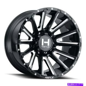�z�C�[���@4�{�Z�b�g 22x12�G�ΓI��H123�䕗�u���[�h�J�b�g�iBLK�~���h�j�z�C�[��5x150�i-44mm�j�Z�b�g4�Z�b�g 22x12 Hostile H123 Typhoon Blade Cut (Blk Milled) Wheels 5x150 (-44mm) Set of 4
