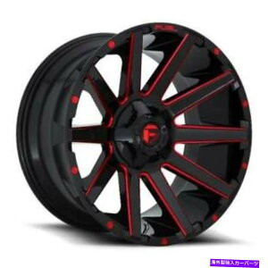 zC[@4{Zbg 20x10 d643RcontraOXubNbhzC[8x6.5i-18mmj4̃Zbg 20x10 D643 Fuel Contra Gloss Black & Red Wheels 8x6.5 (-18mm) Set of 4