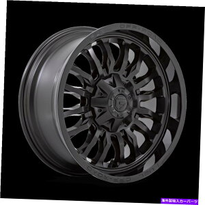 �z�C�[���@4�{�Z�b�g 20x10�R��D796�A�[�N�}�b�g�u���b�NW/�O���X�u���b�N���b�v�z�C�[��8x170�i-18mm�j�Z�b�g4 20x10 Fuel D796 Arc Matte Black W/ Gloss Black Lip Wheels 8x170 (-18mm) Set of 4�y���s�A���i�z