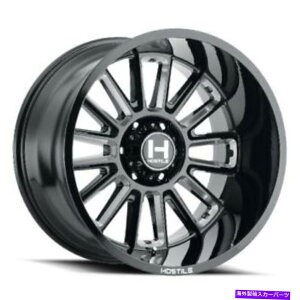 zC[@4{Zbg 22x12GΓIH115vf^[u[hJbgiBLK~hjzC[6x5.5i-44mmjZbg4 22x12 Hostile H115 Predator Blade Cut (Blk Milled) Wheels 6x5.5 (-44mm) Set of 4