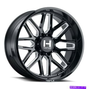 zC[@4{Zbg 24x14GΓIH120oJu[hJbgiubN~OjzC[8x170i-76mmjZbg4 24x14 Hostile H120 Vulcan Blade Cut (Black Milled) Wheels 8x170 (-76mm) Set of 4