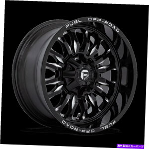 �z�C�[���@4�{�Z�b�g 20x10�R���I�t���[�hD795�A�[�N�u���b�N�~�����O�z�C�[��6x135/6x5.5�i-18mm�j�Z�b�g4 20x10 Fuel Off-Road D795 Arc Black Milled Wheels 6x135/6x5.5 (-18mm) Set of 4�y���s�A���i�z