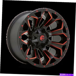 zC[@4{Zbg 20x10 Fuel 1PC D787 ASSALT MATTE BLACK RED MILLED WHEELS 8x170i-18mmjZbg4 20x10 Fuel 1PC D787 ASSAULT Matte Black Red Milled Wheels 8x170 (-18mm) Set of 4