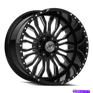 �z�C�[���@4�{�Z�b�g 24x12 xfx flow xfx-305�O���X�u���b�N���~���h�z�C�[��5x5/5x5.5�i-44mm�j�Z�b�g4 24x12 XFX Flow XFX-305 Gloss Black & Milled Wheels 5x5/5x5.5 (-44mm) Set of 4�y���s�A���i�z