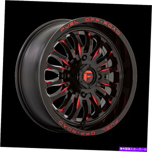 �z�C�[���@4�{�Z�b�g 22x7 Fuel UTV D822 ARC UTV GLOSS BLACK MILLED RED�z�C�[��4x137�i13mm�j�Z�b�g4 22x7 Fuel UTV D822 Arc UTV Gloss Black Milled Red Wheels 4x137 (13mm) Set of 4�y���s�A���i�z