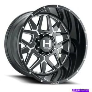 �z�C�[���@4�{�Z�b�g 24x12�G�ΓI��H128�f�B�A�u���u���[�h�J�b�g�iBLK�~���h�j�z�C�[��8x170�i-44mm�j�Z�b�g4 24x12 Hostile H128 Diablo Blade Cut (Blk Milled) Wheels 8x170 (-44mm) Set of 4�y���s�A���i�z