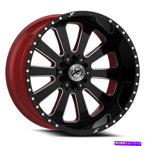 �z�C�[���@4�{�Z�b�g 24x12 xfx flow xfx-302 blk milled w/red wheels 6x135/6x5.5�i-44mm�j�Z�b�g4 24x12 XFX Flow XFX-302 Blk Milled W/Red Wheels 6x135/6x5.5 (-44mm) Set of 4�y���s�A���i�z
