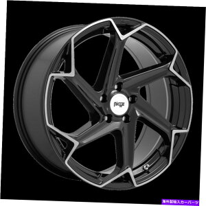 zC[@4{Zbg 20x9jb`1PC M255tbVOXubNuVzC[5x4.5i35mmjZbg4 20x9 Niche 1pc M255 FLASH Gloss Black Brushed Wheel 5x4.5 (35mm) Set of 4