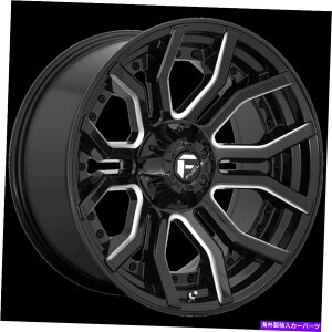 �z�C�[���@4�{�Z�b�g 24x12 Fuel D711 Rage Gloss Black Milled Wheel 8x6.5�i-44mm�j�Z�b�g4�̃Z�b�g 24x12 Fuel D711 Rage Gloss Black Milled Wheel 8x6.5 (-44mm) Set of 4