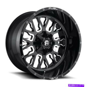 �z�C�[���@4�{�Z�b�g 24x14 D611�R���X�g���[�N�O���X�u���b�N���~���h�z�C�[��8x170�i-75mm�j�Z�b�g4 24x14 D611 Fuel Stroke Gloss Black & Milled Wheels 8x170 (-75mm) Set of 4�y���s�A���i�z