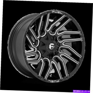 ホイール 4本セット 22x10燃料1PC D773台風光沢のブラックミリングホイール5x4.5/5x5(-18mm)セット4セット 22x10 Fuel 1PC D773 TYPHOON Gloss Black Milled Wheels 5x4.5/5x5 (-18mm) Set of 4