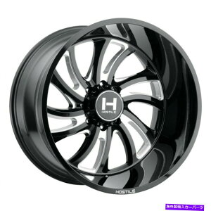 zC[@4{Zbg 22x12GΓIH118f[u[hJbgiubN~OjzC[5x5i-44mmjZbg4Zbg 22x12 Hostile H118 Demon Blade Cut (Black Milled) Wheels 5x5 (-44mm) Set of 4