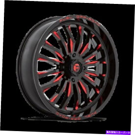 ホイール　4本セット 24x7 Fuel UTV D822 ARC UTV GLOSS BLACK MILLED REDホイール4x137（13mm）セット4 24x7 Fuel UTV D822 Arc UTV Gloss Black Milled Red Wheels 4x137 (13mm) Set of 4