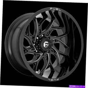 �z�C�[���@4�{�Z�b�g 24x11�R��1PC D741�����i�[�O���X�u���b�N�~�����O�z�C�[��8x180�i0mm�j4�̃Z�b�g 24x11 Fuel 1pc D741 RUNNER Gloss Black Milled Wheel 8X180 (0mm) Set of 4�y���s�A���i�z