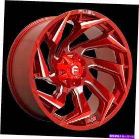 ホイール　4本セット 20x10燃料1PC D754反応キャンディレッドミルホイール8x170（-18mm）4のセット 20x10 Fuel 1pc D754 REACTION Candy Red Mill Wheel 8X170 (-18mm) Set of 4