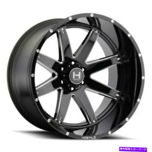 �z�C�[���@4�{�Z�b�g 20x10�G�ΓI��H109�A���t�@�u���[�h�J�b�g�i�u���b�N�~�����O�j�z�C�[��6x135�i-19mm�j�Z�b�g4 20x10 Hostile H109 Alpha Blade Cut (Black Milled) Wheels 6x135 (-19mm) Set of 4�y���s�A���i�z