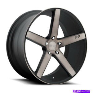 �z�C�[���@4�{�Z�b�g 22x10 M134�j�b�`�~���m�u���b�N�@�B���H�z�C�[��5x120�i40mm�j�Z�b�g4�̃Z�b�g 22x10 M134 Niche Milan Black Machined Wheels 5x120 (40mm) Set of 4�y���s�A���i�z