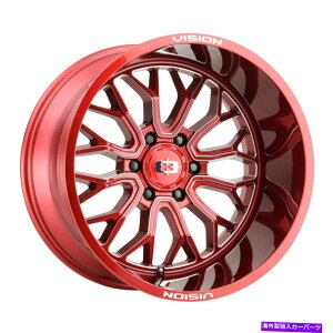 zC[@4{Zbg 22x12 Vision 402 Riot Red Tint Milled Spoke Wheels 8x6.5i-51mmjZbg4Zbg 22x12 Vision 402 Riot Red Tint Milled Spoke Wheels 8x6.5 (-51mm) Set of 4