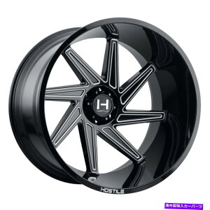 �z�C�[���@4�{�Z�b�g 22x12�G�ΓI��H119 DAGR�u���b�N���~���h�����z�C�[��6x135�i-44mm�j�Z�b�g4 22x12 Hostile H119 DAGR Black & Milled DIRECTIONAL Wheels 6x135 (-44mm) Set of 4�y���s�A���i�z