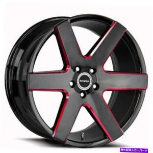 zC[@4{Zbg i4j20 "Xg_zC[R[_OXubN~OGbWbhiB31j (4) 20" Strada Wheels Coda Gloss Black Milled Edge Red Rims(B31)