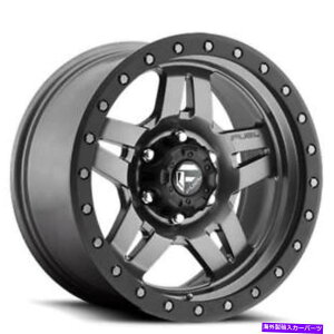�z�C�[���@4�{�Z�b�g �i4�j17 �R���z�C�[��D558 ANZA�}�b�g�O���[W�u���b�N�����O�I�t���[�h�����iB48�j (4) 17 Fuel Wheels D558 Anza Matte Grey w Black Ring Off Road Rims (B48)�y���s�A���i�z