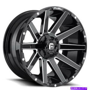 zC[@4{Zbg i4j18C`̔RzC[D615RgOXubN~YIt[hiB43j (4) 18" Fuel Wheels D615 Contra Gloss Black Milled Off Road Rims(B43)
