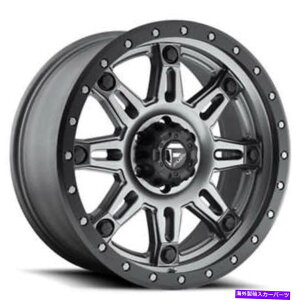 �z�C�[���@4�{�Z�b�g �i4�j20 �R���z�C�[��D568�l��III�}�b�g�O���[W�u���b�N�����O�I�t���[�h�����iB43�j (4) 20 Fuel Wheels D568 Hostage III Matte Grey w Black Ring Off Road Rims (B43)