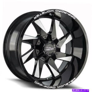 zC[@4{Zbg i4j20x12It[hX^[zC[M80}bgubN~OiB42j (4) 20x12 Off Road Monster Wheels M80 Matte Black Milled Rims (B42)