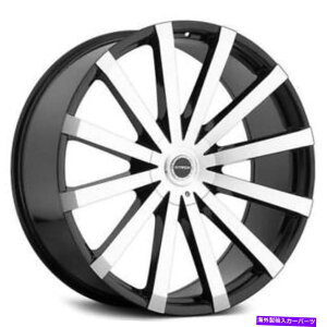 zC[@4{Zbg i4j22 "StradaWheels Gabbia Black Machined RimsiB8j (4) 22" Strada Wheels Gabbia Black Machined Rims (B8)